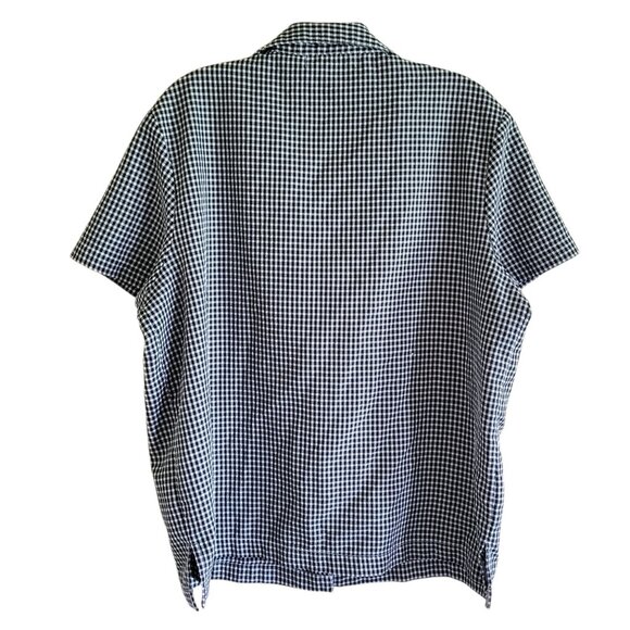 Vintage Grandmacore Blouse Women's Large Embroidered Gingham Cottagecore - Picture 2 of 8